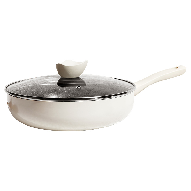 VELOSAN 24 cm Aluminum Frying Pan with Glass Lid