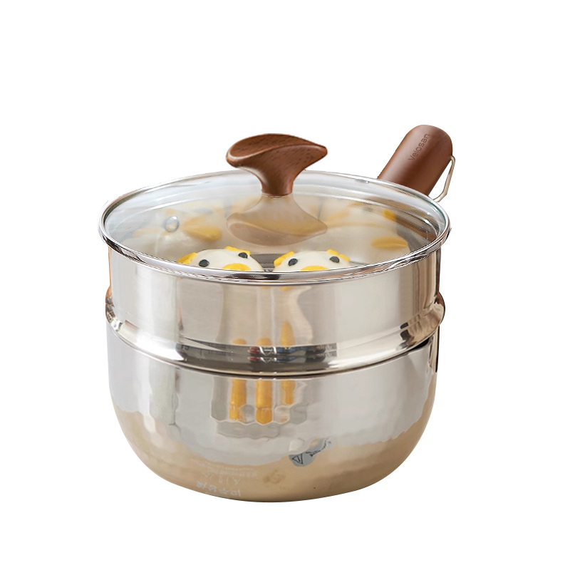 VELOSAN 20 cm Stainless-Steel Saucepan with Steamer