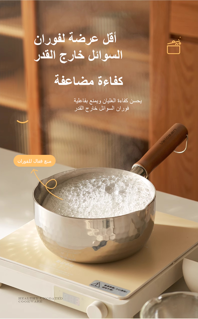 فيلوسان — قدر صلصة ستانلس ستيل 20 سم مع قدر تبخير