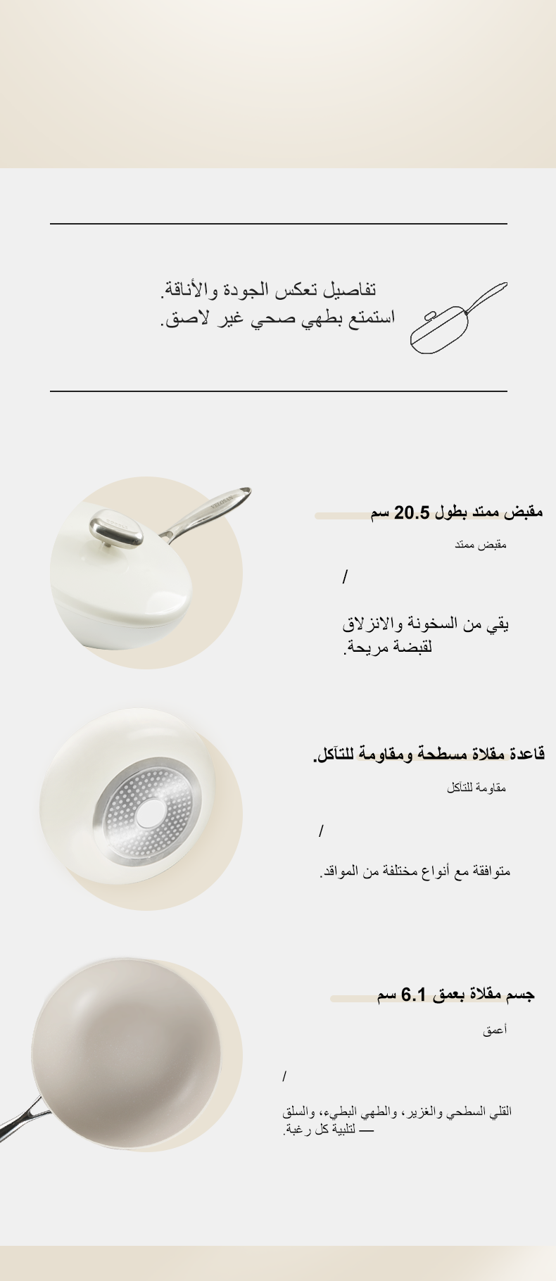 فيلوسان — مقلاة ألمنيوم مصبوب 26 سم مع غطاء